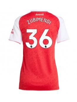 Billige Arsenal Martin Zubimendi #36 Hjemmedrakt Dame 2025-26 Kortermet